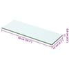 vidaXL Regalboden Glas Transparent 50x12 cm