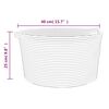 vidaXL Aufbewahrungskorb Braun und Wei&szlig; &Oslash;40x25 cm Baumwolle