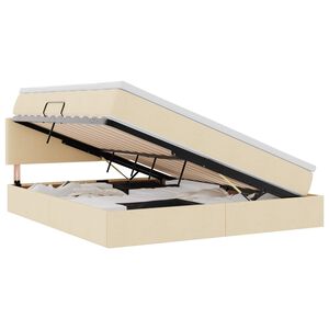 vidaXL Aufbewahrungsbett mit Matratze Creme 160 x 200 cm Holzwerkstoff