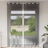 vidaXL Voile Vorh&auml;nge mit &Ouml;sen 2 Stk. Schwarz 140x300 cm