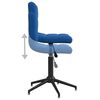 vidaXL Esszimmerstuhl Drehbar Blau Samt