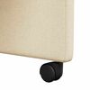 vidaXL Esszimmerst&uuml;hle mit Rollen 2 pcs Creme 58 x 65 x 94 cm Stoff