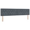 vidaXL Boxspringbett mit Matratze Dunkelgrau 200 x 200 cm Samt