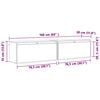 vidaXL Wandschrank mit Regal mit T&uuml;r 2 pcs Wachsbraun 80 x 30 x 35 cm