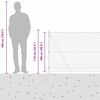 vidaXL Zaunpfosten Gr&uuml;n 50 x 1 m (50 mm Mesh) Stahl und PVC