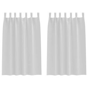 vidaXL Verdunkelungs-Vorh&auml;nge mit Ringen 2 stk. Helles Grau Polyester