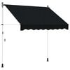 vidaXL Manuell einziehbare Markise Schwarz 200 cm