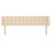 vidaXL Kopfteil mit Ohren Creme 203x23x78/88 cm Stoff