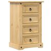 vidaXL Nachttisch Corona 53x39x84 cm Massivholz Kiefer