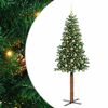 vidaXL Schlanker Weihnachtsbaum mit 300 LEDs mit St&auml;nder Gr&uuml;n 180 cm