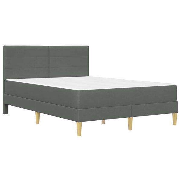 vidaXL Bettrahmen Dunkelgrau 120 x 200 cm Polyester