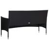 vidaXL 4-tlg. Garten-Lounge-Set mit Auflagen Poly Rattan Schwarz