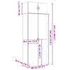 vidaXL Hochschrank Schwarz 80x42,5x225 cm Holzwerkstoff