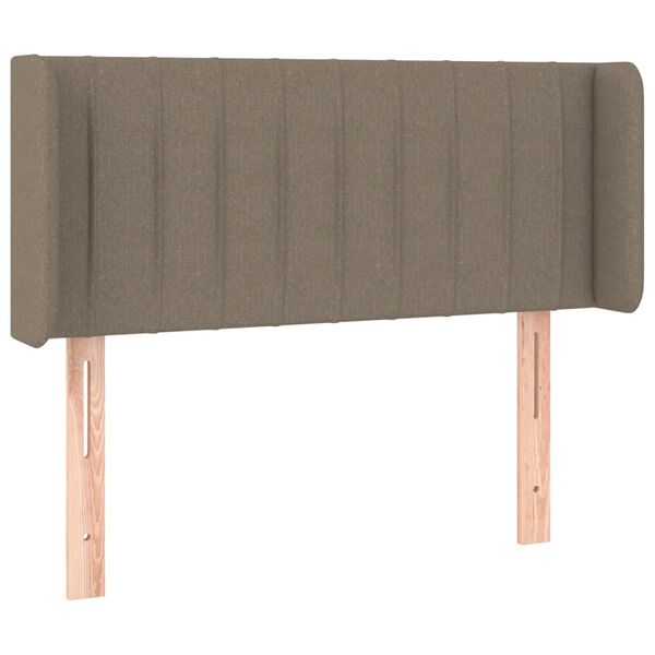 vidaXL Kopfteil mit Ohren Taupe 103x16x78/88 cm Stoff