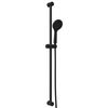 vidaXL Duschsystem-Set Schwarz 100 cm Edelstahl