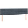 vidaXL Boxspringbett mit Matratze Dunkelgrau 180x220 cm Samt