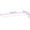 vidaXL Schweberegale 3 Stk. 120x40x2 cm Massivholz Akazie Unbehandelt