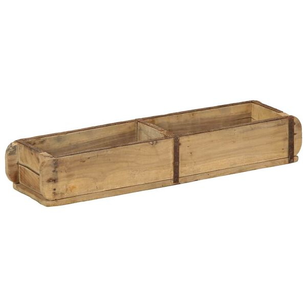 vidaXL Tablett Braun 57 x 15 x 9 cm Massives upgecyceltes Holz
