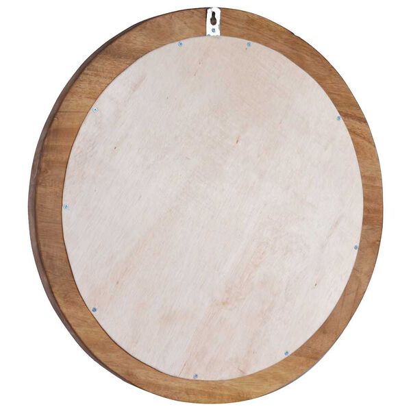 vidaXL Wandspiegel 60 cm Teak Rund