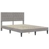 vidaXL Bettgestell mit Matratze Hellgrau 120 x 200 cm Samt