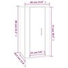 vidaXL TV-Wandschrank Sonoma-Eiche 40x34,5x80 cm