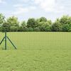 vidaXL Zaun mit Pfosten Gr&uuml;n 0,4 x 50 m Stahl und PVC