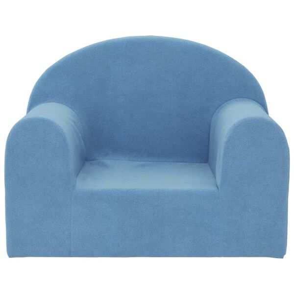 vidaXL Kindersofa Blau Weich Pl&uuml;sch