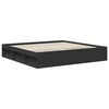 vidaXL Bettrahmen Schwarz 200 x 200 cm Massives Kiefernholz
