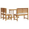 vidaXL Garten Bistro Set 3 pcs Braun Massivholz Akazie