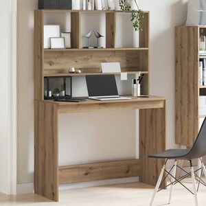 vidaXL Schreibtisch mit Regal Artisan-Eiche 102x45x148cm Holzwerkstoff