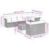 vidaXL 9-tlg. Garten-Sofagarnitur mit Kissen Schwarz Poly Rattan