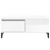 vidaXL Couchtisch Hochglanz-Wei&szlig; 90x50x36,5 cm Holzwerkstoff