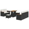 vidaXL Gartensofa-set 8 pcs Schwarz Poly-Rattan