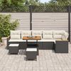vidaXL Gartensofa-set 9 pcs Schwarz Poly-Rattan