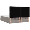 vidaXL Ottoman-Bett mit Matratzen & LEDs Taupe 200x200 cm Stoff