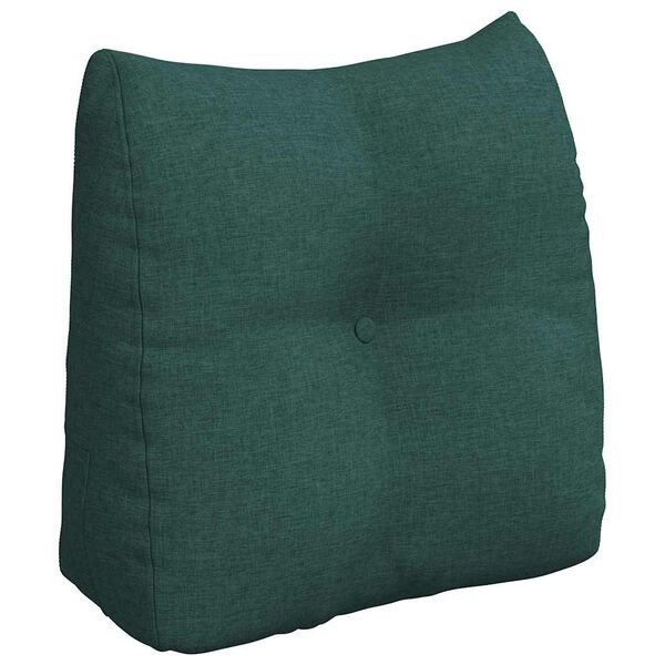vidaXL R&uuml;cken Kissen Dunkelgr&uuml;n 45 x 24 x 50 cm Stoff