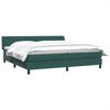 vidaXL Boxspringbett mit Matratzen Dunkelgr&uuml;n 200x210 cm Samt