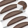 vidaXL Stufenmatten 20 Stk. 56x17x3 cm Kaffeebraun Halbrund