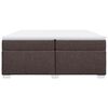 vidaXL Boxspringbett mit Matratze Dunkelbraun 200x200 cm Stoff