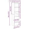 vidaXL Highboard Wei&szlig; 37,5x35x180 cm Holzwerkstoff