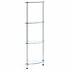 vidaXL Regal mit 4 Ablagen Transparent 30x30x100 cm Hartglas