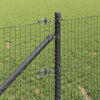 vidaXL Zaunpfosten Grau 25 x 1 m (25 x 25 mm Masche) Stahl