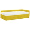 vidaXL Eckbettgestell mit Matratze Sonstiges 2 pcs Gelb Samt
