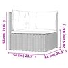 vidaXL 8-tlg. Garten-Lounge-Set mit Kissen Schwarz Poly Rattan