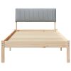 vidaXL Bettgestell Braun und hellgrau 90 x 190 cm Massivholz Kiefer