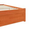 vidaXL Bettrahmen Wachsbraun 200 x 200 cm Massivholz Kiefer
