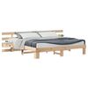 vidaXL Bettrahmen mit Kopfteil Braun 200 x 200 cm Massives Kiefernholz