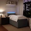 vidaXL Boxspringbett mit Matratze Dunkelgrau 100x200 cm Samt