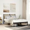 vidaXL Metallbett ohne Matratze Sonoma-Eiche 120x190 cm