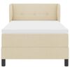 vidaXL Boxspringbett mit Matratze mit Kopfteil Creme 80 x 200 cm Stoff